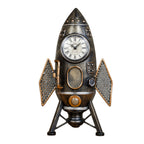 Vintage Metal Rocket Mantel Clock