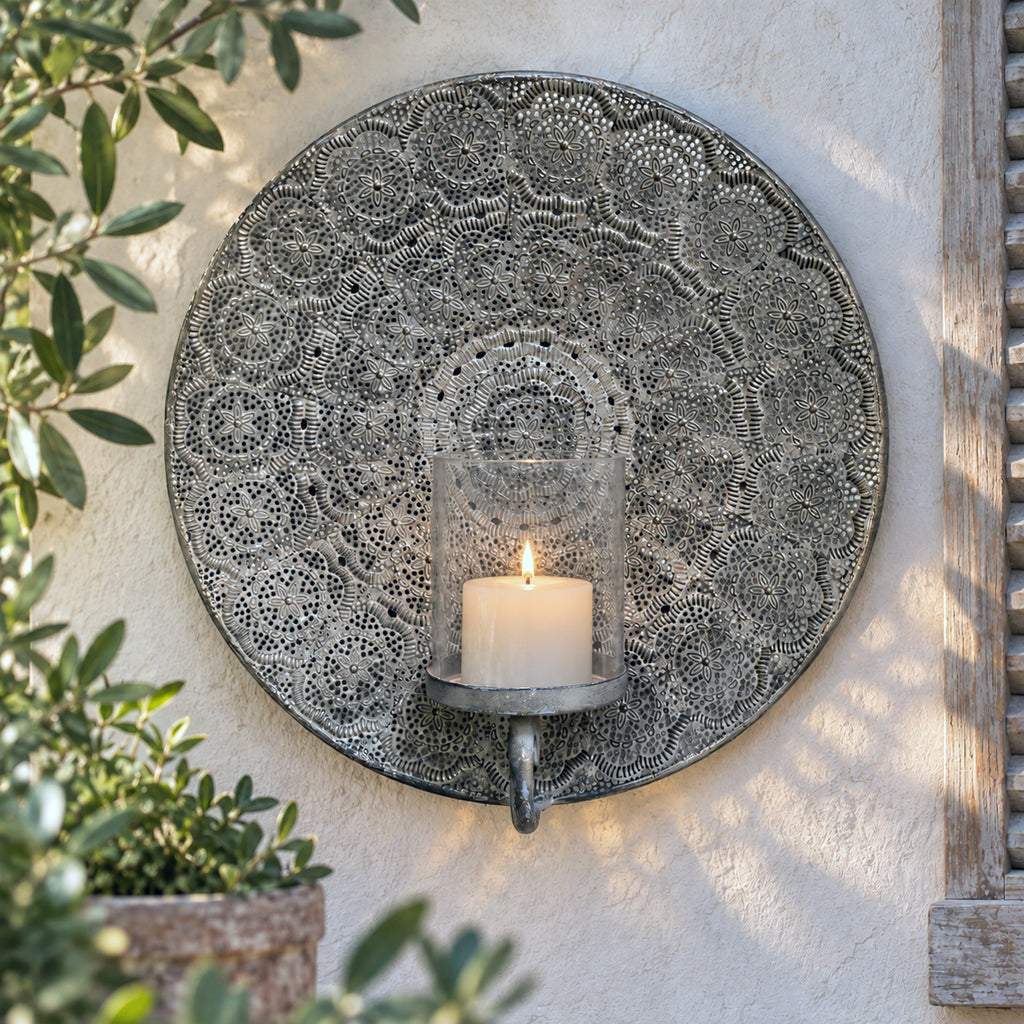Moroccan Mandala Wall Candle Holder
