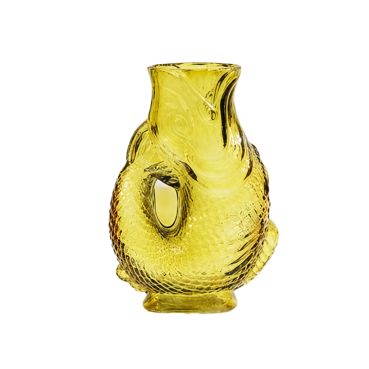 Eclectic Green Glass Fish Vase