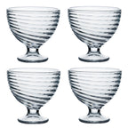 Set Of 4 Swirl Glass Sundae Dishes