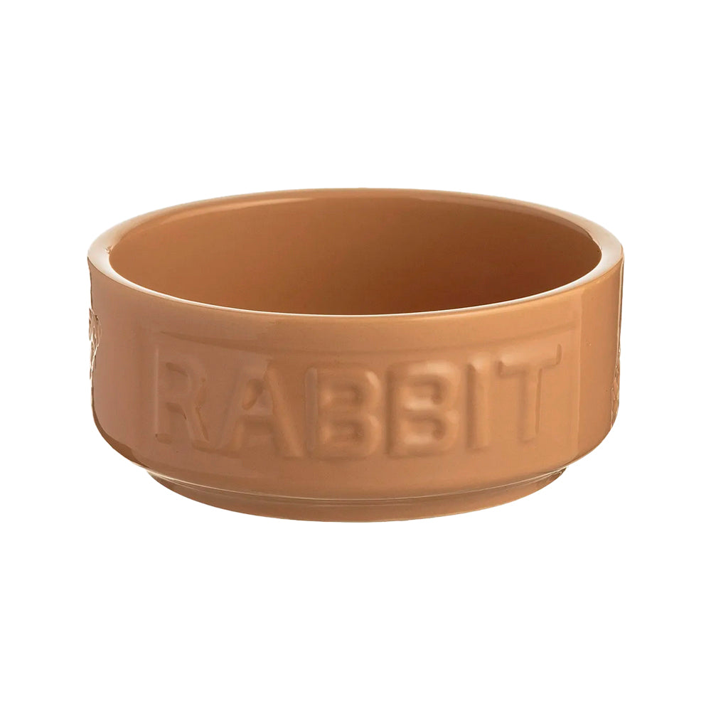 Set Of 2 Stoneware Embossed Rabbit Bowls