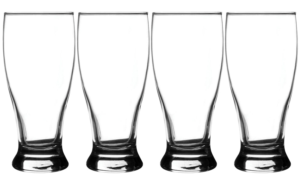 Set of 4 Tall Beer Glasses 53cl