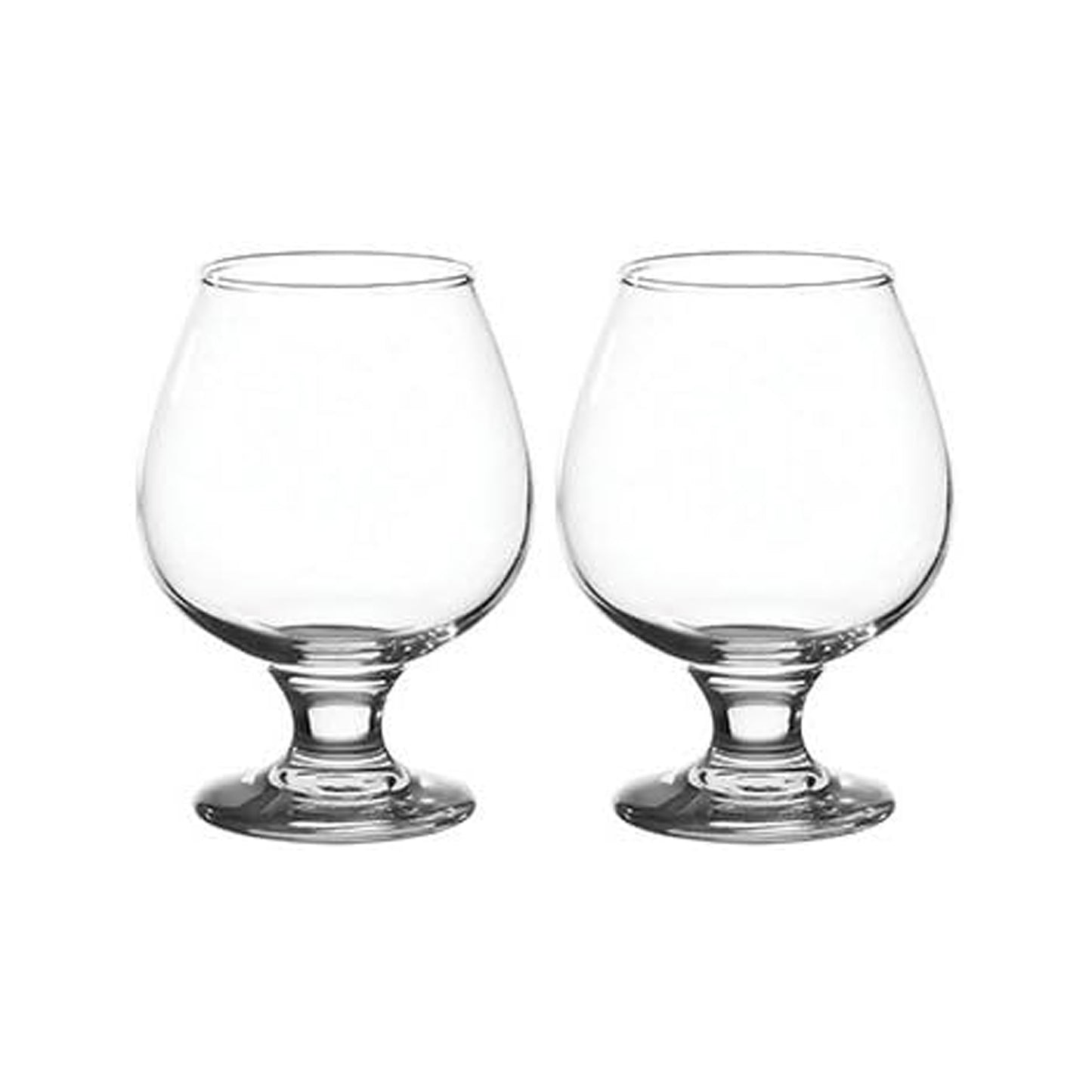 Set Of 2 Large Stemmed Brandy Glasses