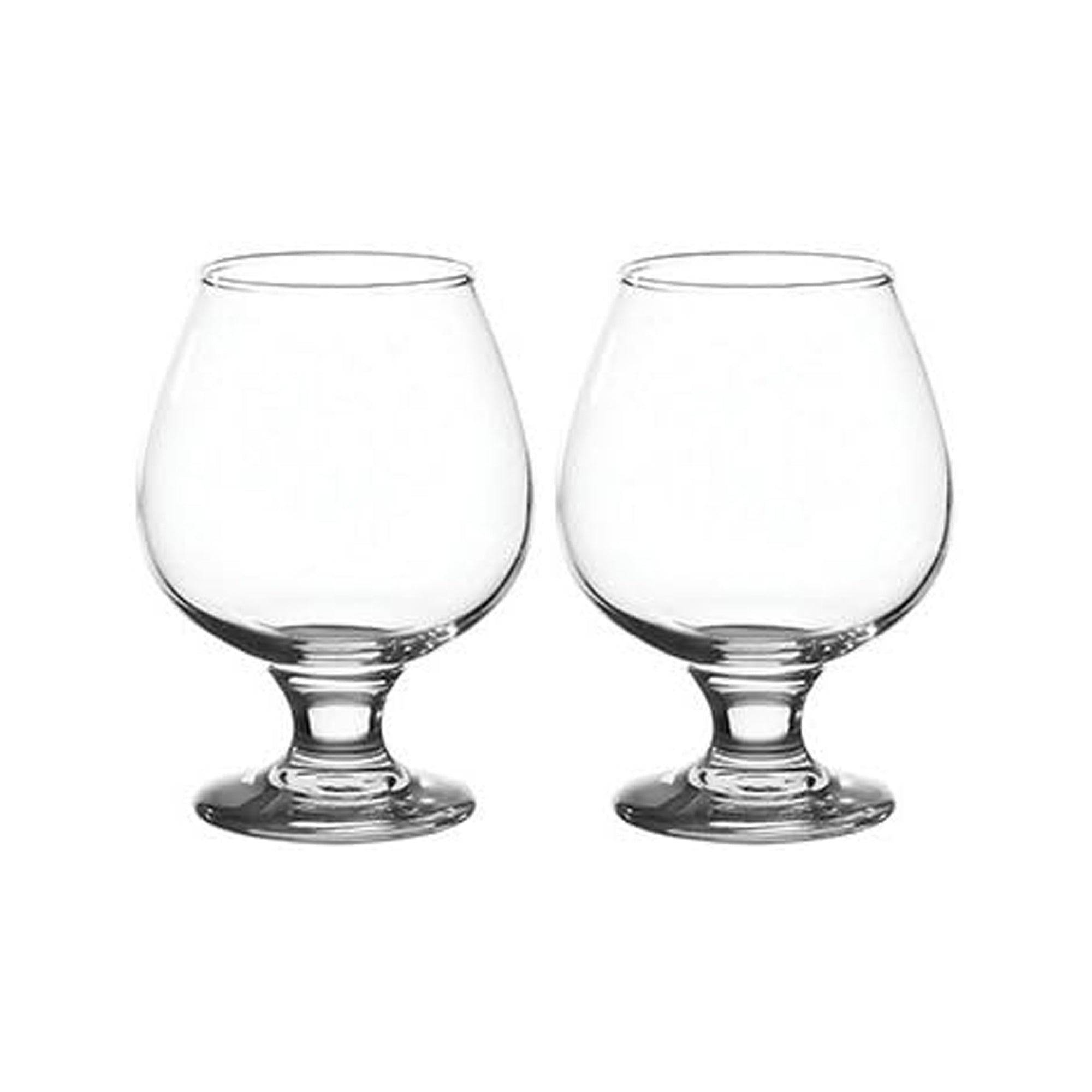 Set Of 2 Large Stemmed Brandy Glasses