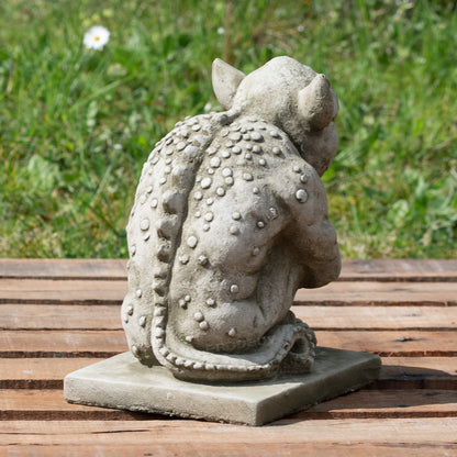 Stone Grumpy Gargoyle Sculpture