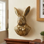 Gold Dapper Rabbit Bust Wall Decor