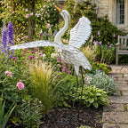 Metal Skyward Heron Garden Ornament