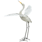 Metal Skyward Heron Garden Ornament