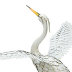 Metal Skyward Heron Garden Ornament
