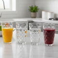 Set Of 4 Tall Dimple Hi Ball Glasses