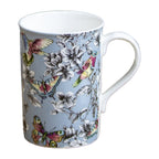 Set Of 4 Duckegg Floral Hummingbird Mugs