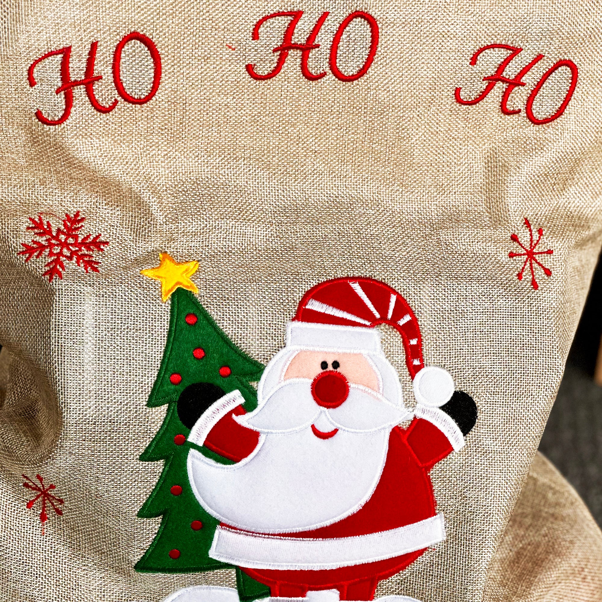 Ho Ho Ho Jute-Weihnachtssack