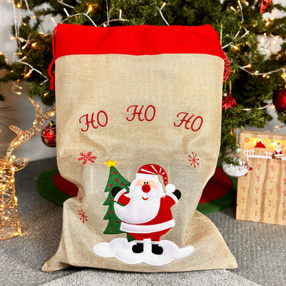 Ho Ho Ho Jute Santa Sack