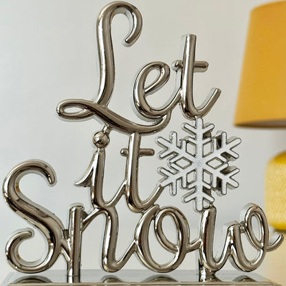 Let It Snow Christmas Stocking Hanger