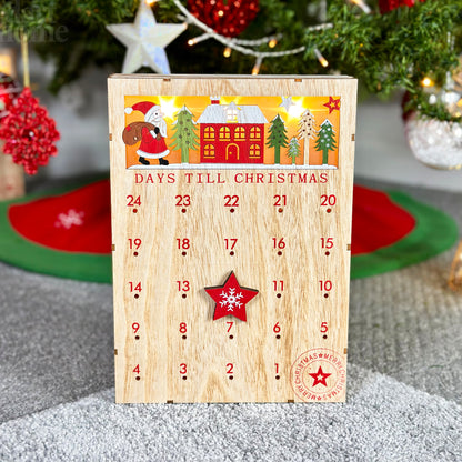 24 Days Till Christmas Countdown Light Box