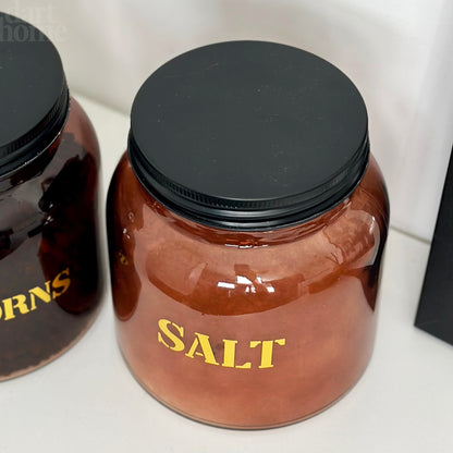 Amber Salt And Peppercorn Jars