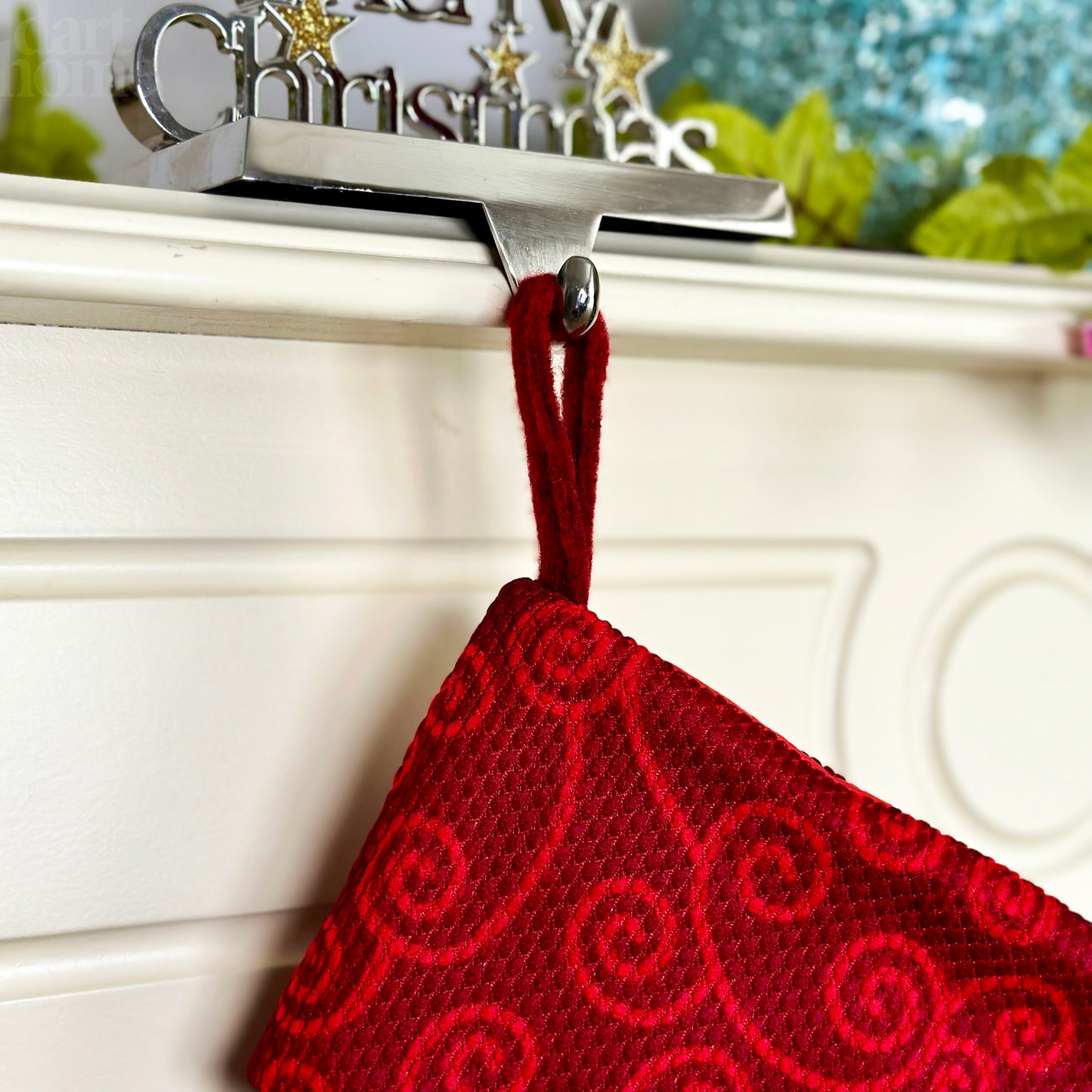 Red Happy Snowman Christmas Stocking