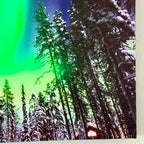 Christmas Forest Northern Lights LED Canvas Art