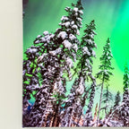 Christmas Forest Northern Lights LED Canvas Art