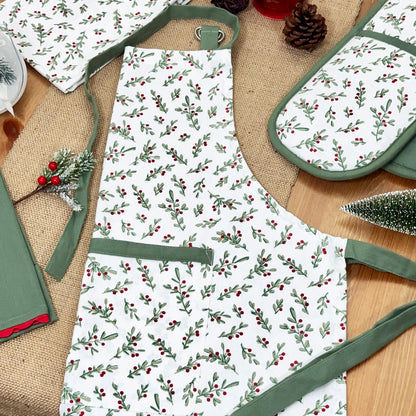 Christmas Holly Berry Apron