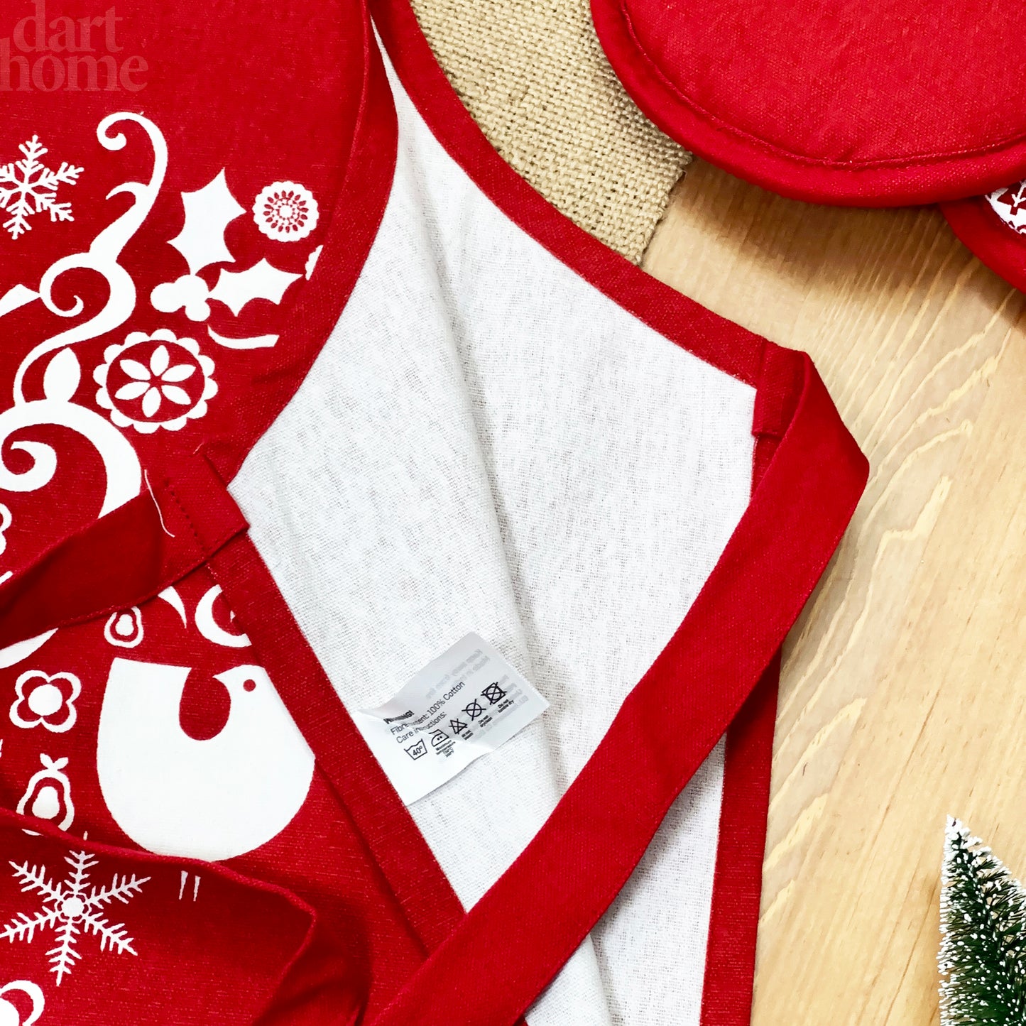 Red Nordic Christmas Apron