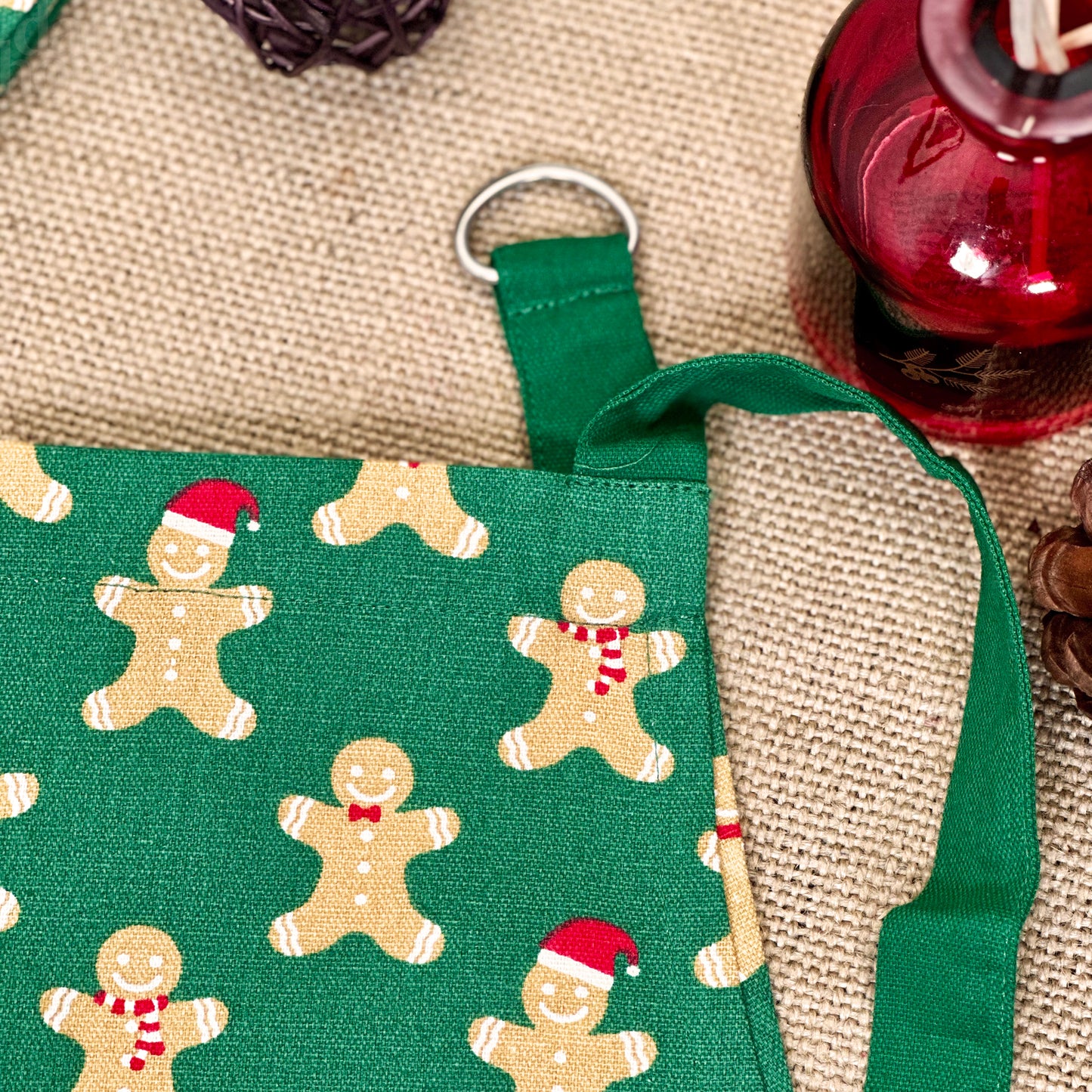 Gingerbread Man Christmas Apron