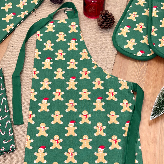 Gingerbread Man Christmas Apron