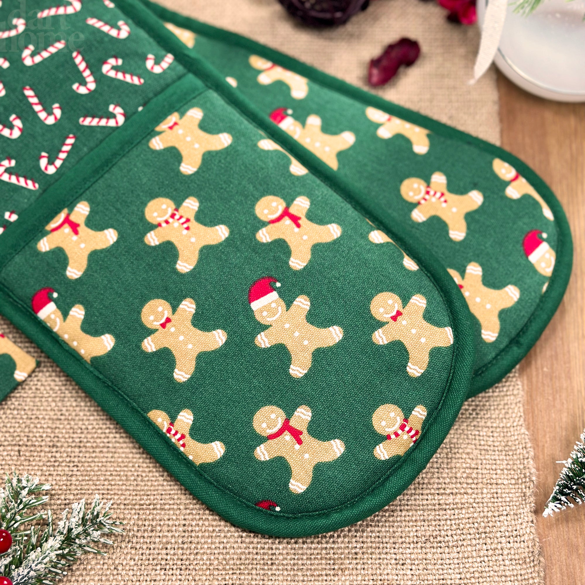 Gingerbread Man Double Oven Glove
