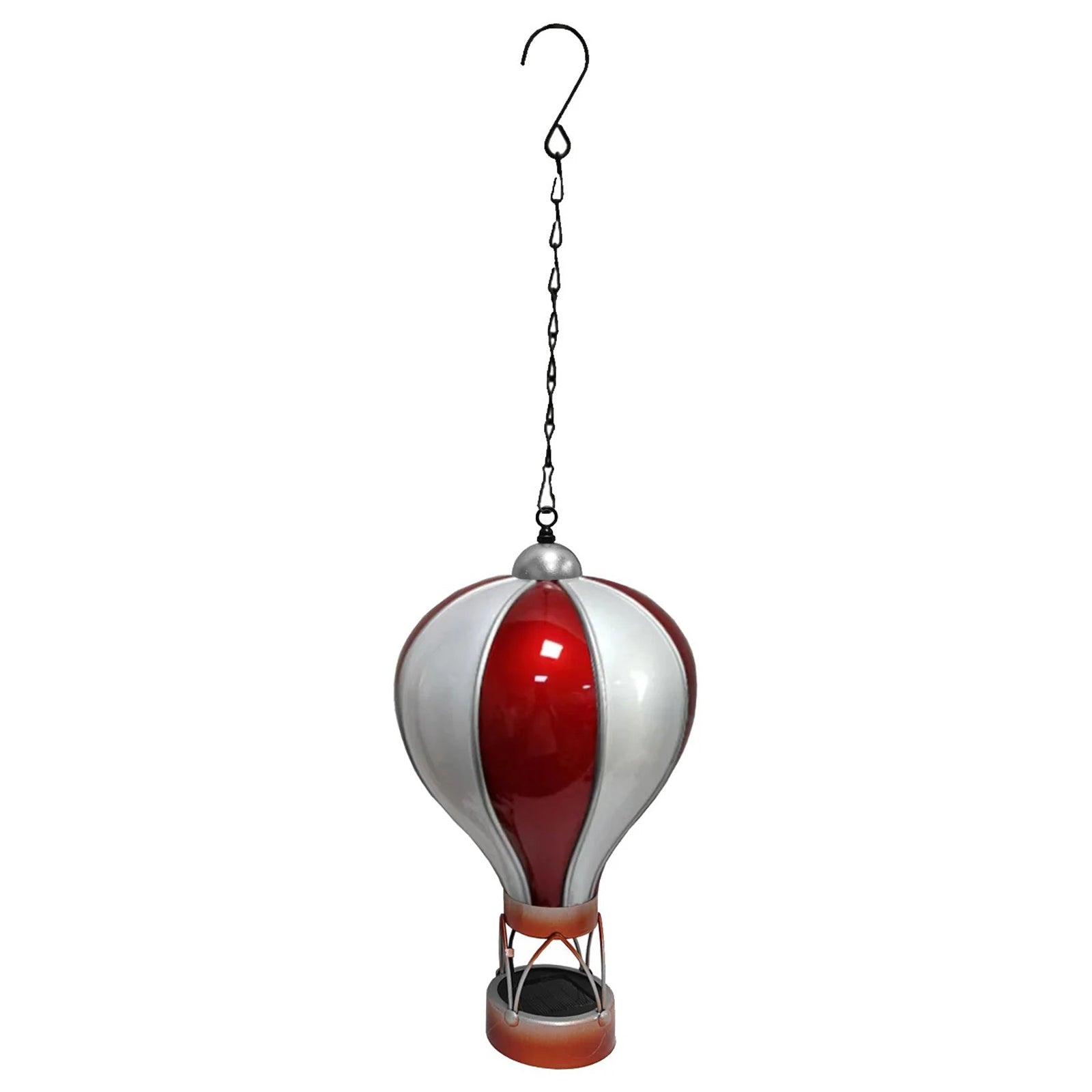 Red And White Solar Hot Air Balloon Light