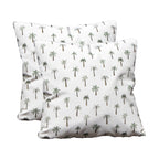 Set Of 2 Mini Palm Tree Print Outdoor Cushions