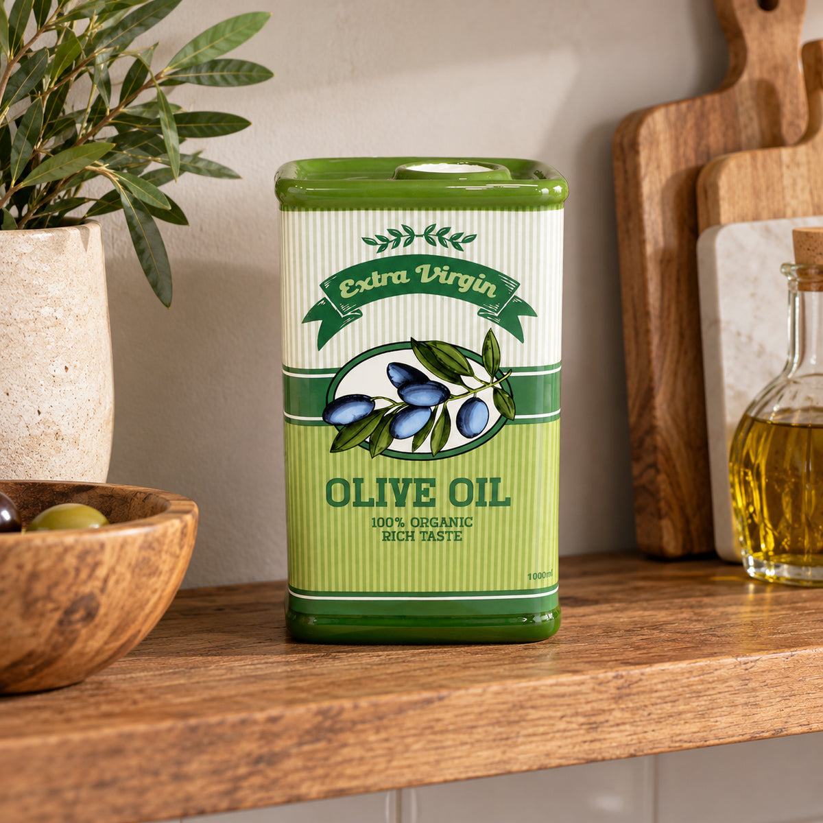 Ceramic Mediterranean Olive Oil Vase