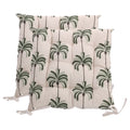 Set Of 2 Large Palm Trees Cotton Outdoor Seat Pads