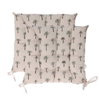 Set Of 2 Mini Palm Trees Cotton Outdoor Seat Pads