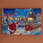 Snowy Santas Sleigh LED Canvas Art