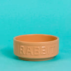 Set Of 2 Stoneware Embossed Rabbit Bowls