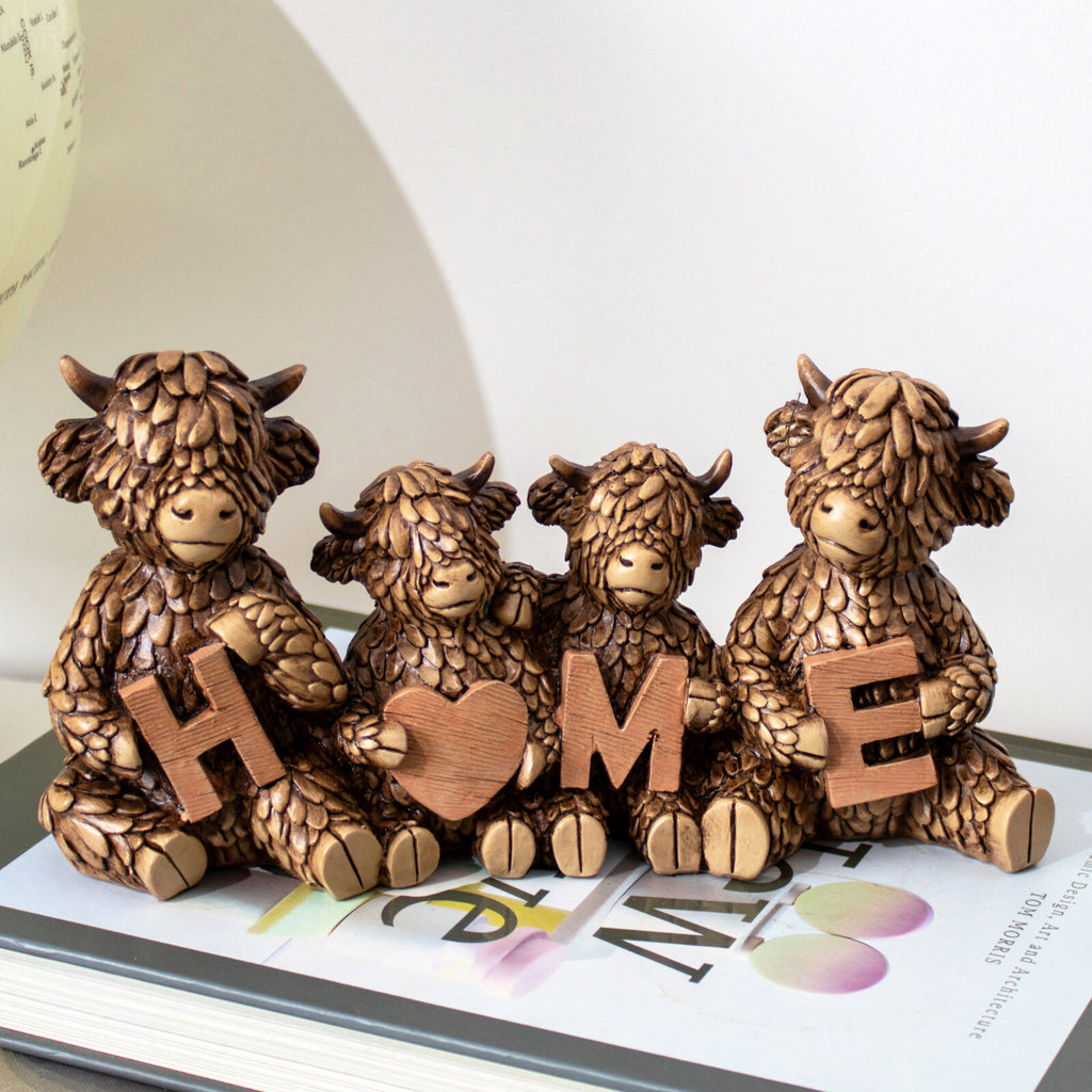 Highland Cow Family Home Ornament