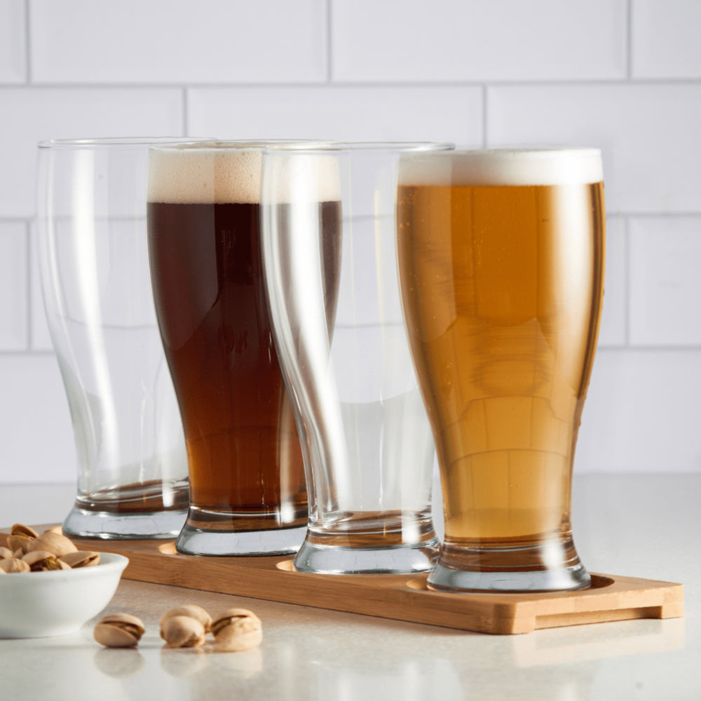 Set of 4 Tall Beer Glasses 53cl