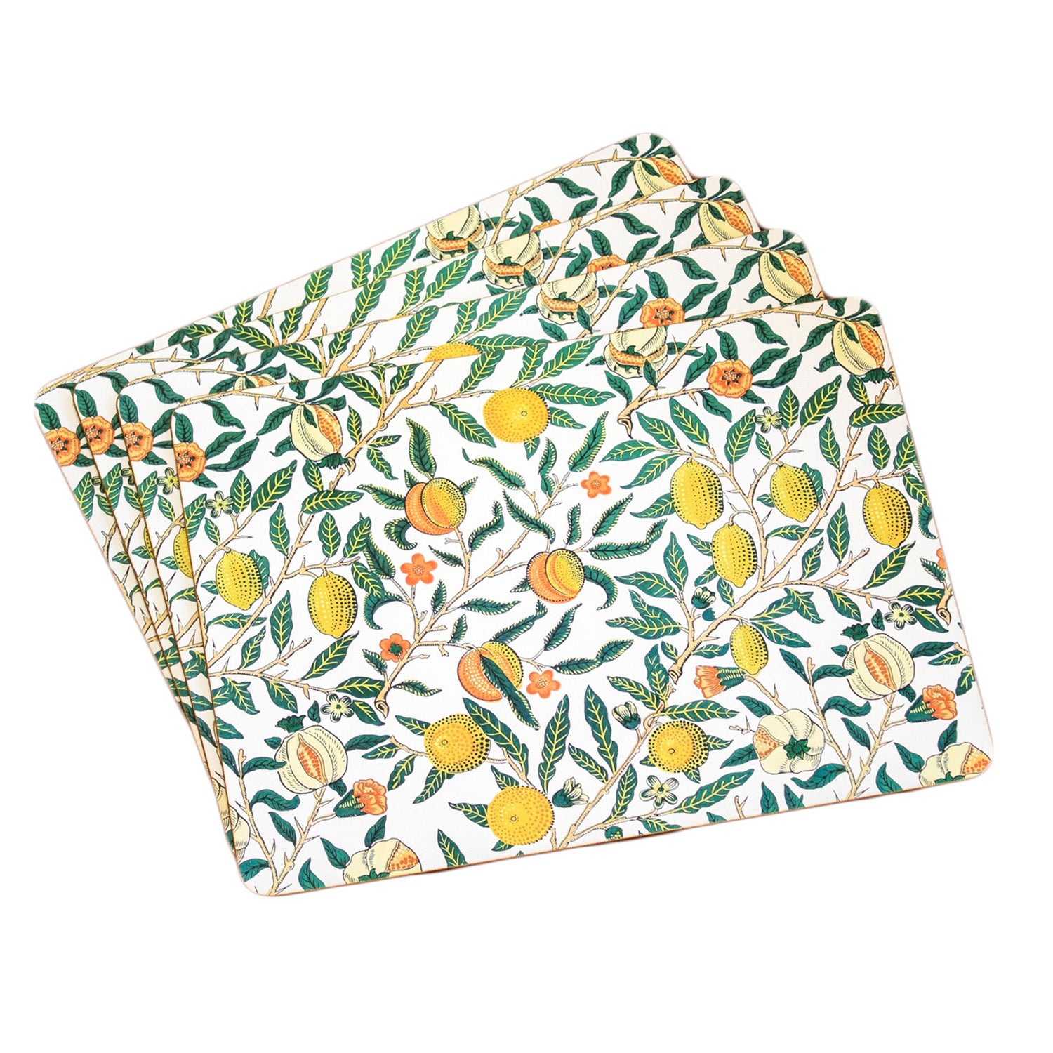 Set Of 4 William Morris Fruits Placemats