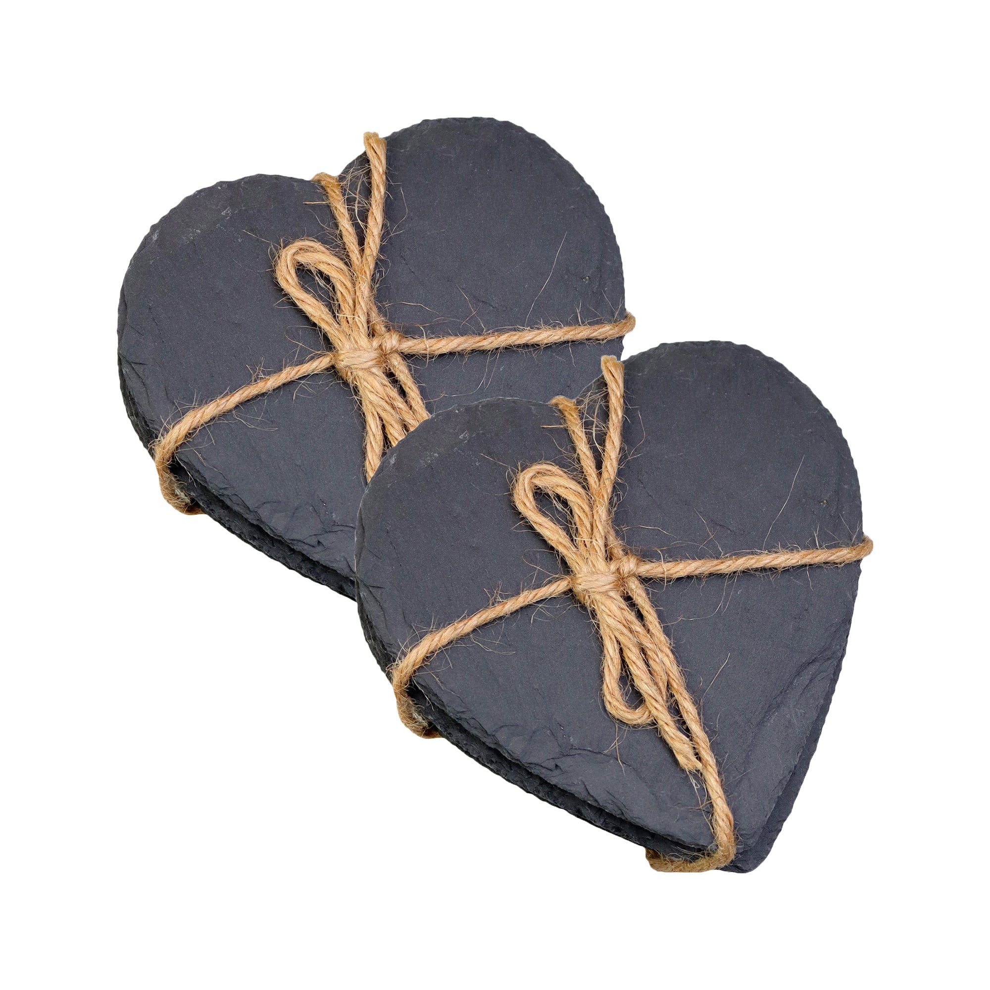 Set Of 8 Love Heart Slate Coasters