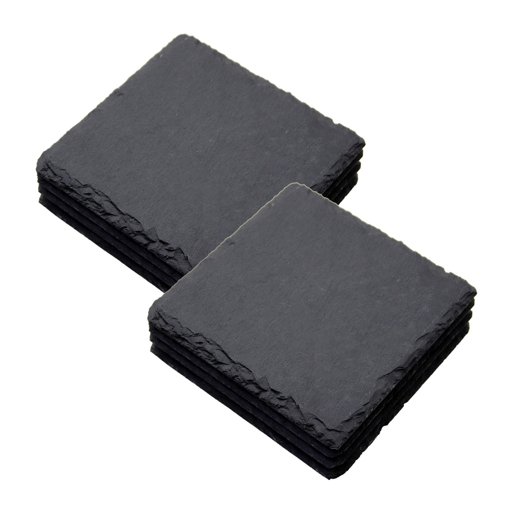 Set Of 8 Square Slate Coasters