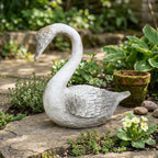 Distressed White Swan Sculpture