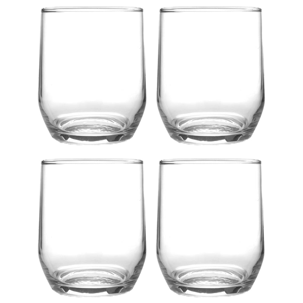 Set Of 4 Lowball Tulip Mixer Glasses 29cl