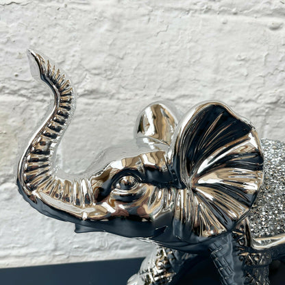 Ceramic Silver Elephant Ornament