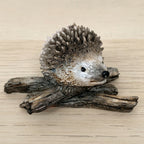 Miniatur-Igelpaar auf einem Ast