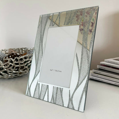 4x6" Silver Wave Photo Frame