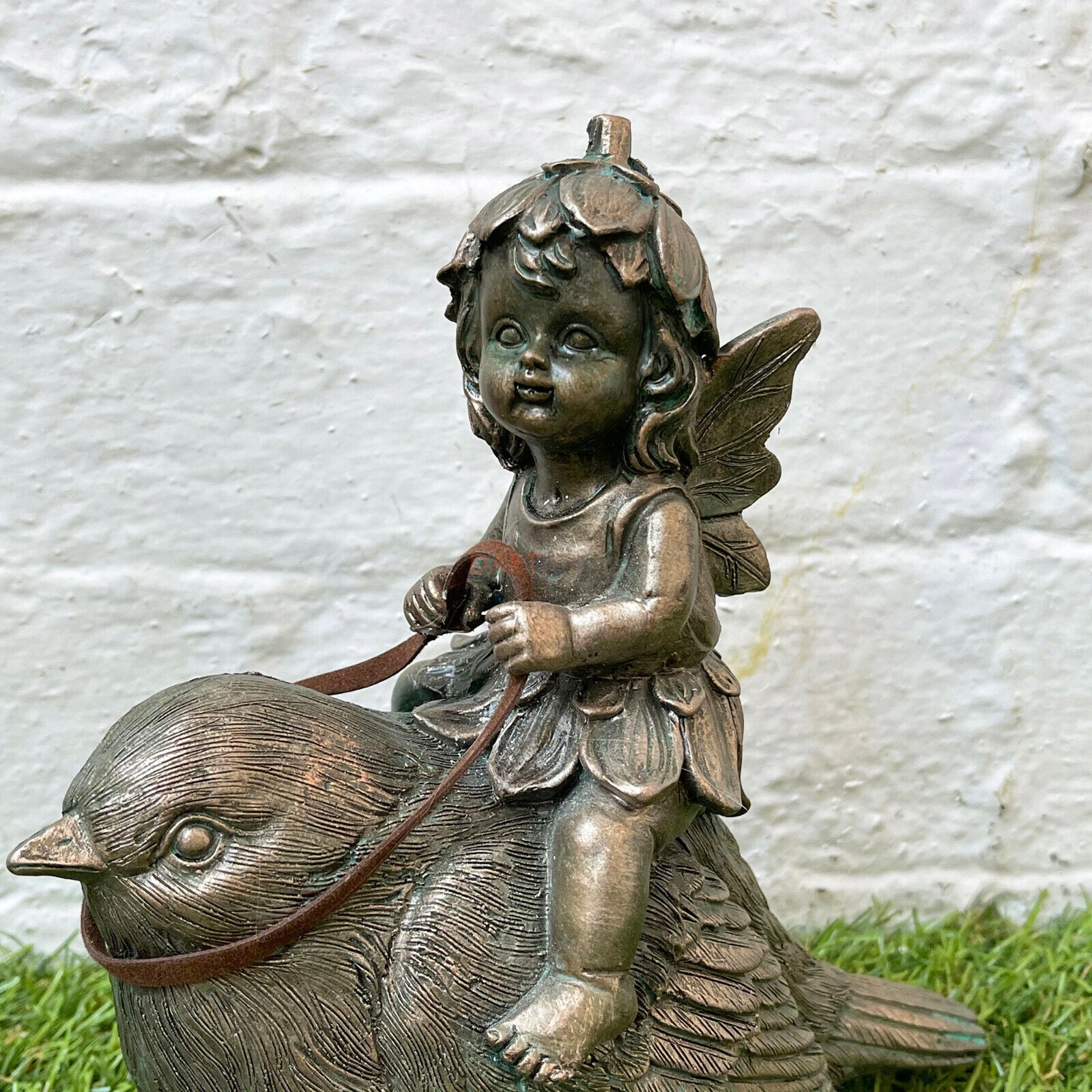 Gold Fairy On Bird Ornament