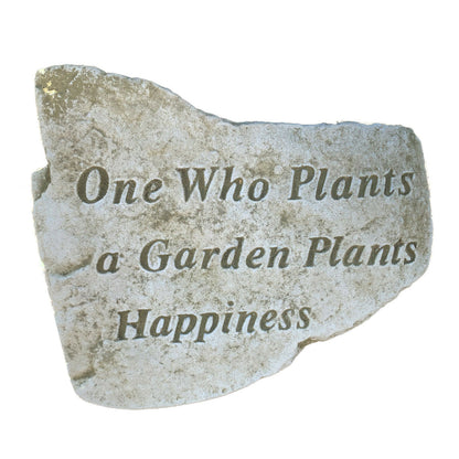 Stone Happiness Garden Wall Plaque 25cm