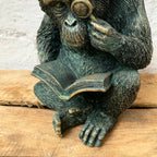 Bronze Resin Studious Ape Bookend