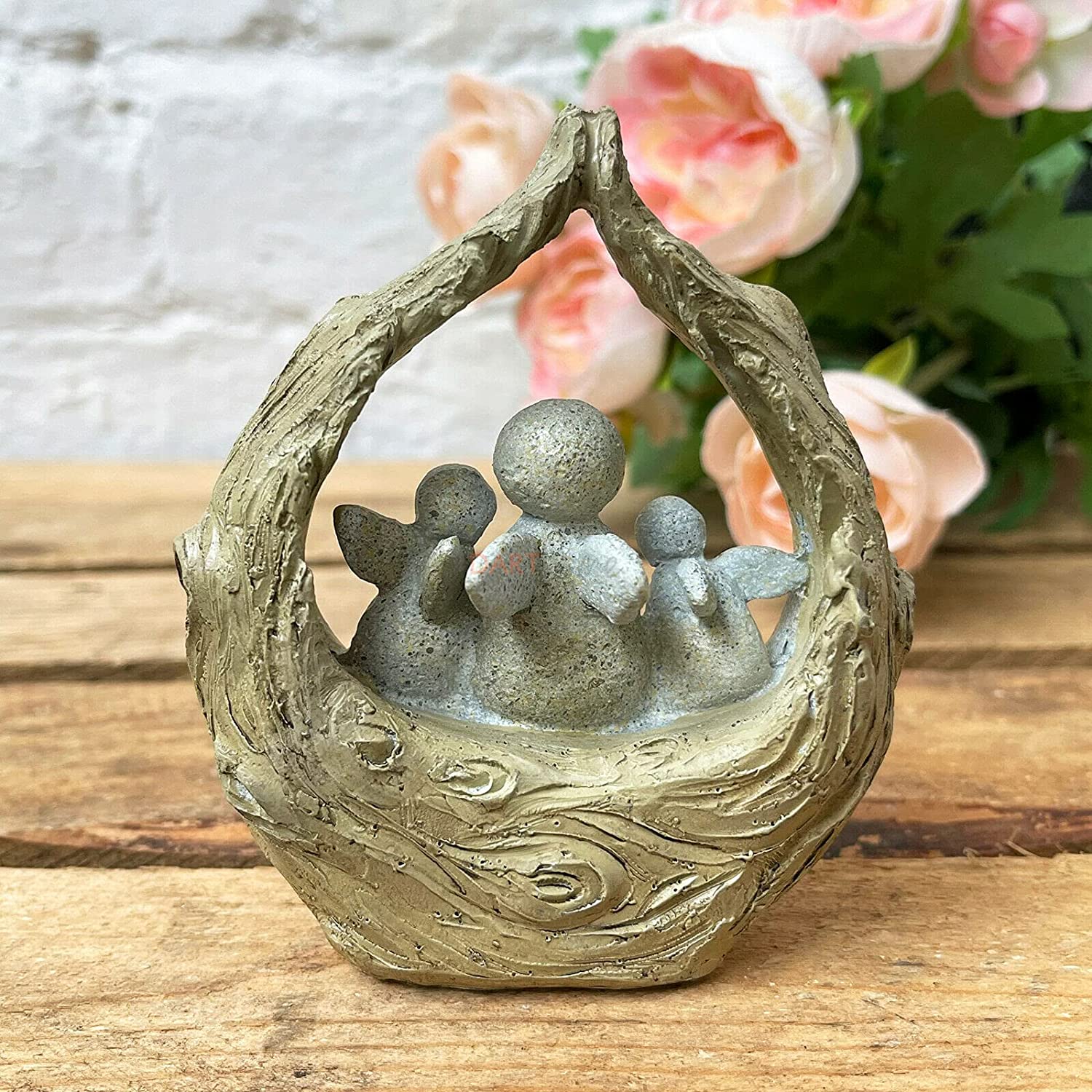Family Angel Pebble Stone
