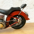 Red Chopper Motorbike Model Ornament